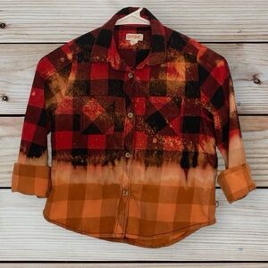 Children’s Bleached Flannel Shirt. Size M.